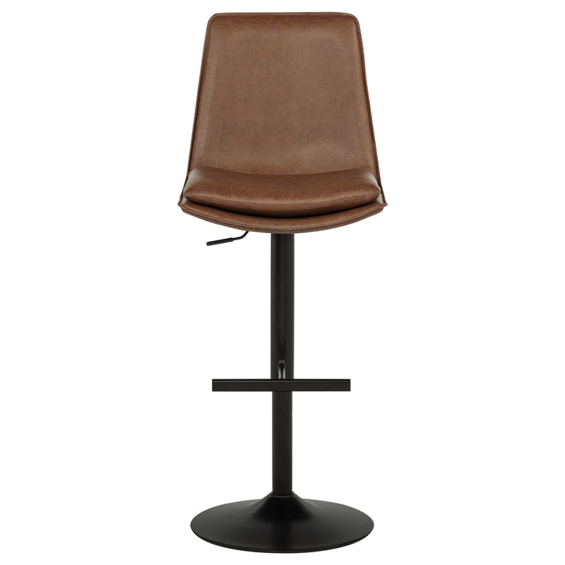 Eldridge Faux Leather Upholstered Adjustable Bar Stool Coffee - 182957