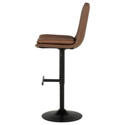 Eldridge Faux Leather Upholstered Adjustable Bar Stool Coffee - 182957