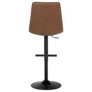 Eldridge Faux Leather Upholstered Adjustable Bar Stool Coffee - 182957