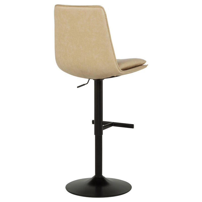 Eldridge Faux Leather Upholstered Adjustable Bar Stool Coffee Tan - 182957TAN