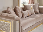 Elegance 3-pieces (Sofa & Loveseat & Chair) Livingroom Set Beige in Beige - 101-ELE-LV260-321