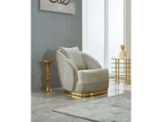 Elegance 3-pieces (Sofa & Loveseat & Chair) Livingroom Set Cream in Cream - 101-ELE-LV938-321