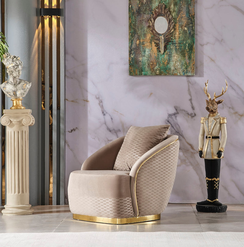 Elegance Chair Beige in Beige - 101-ELE-LV260-B