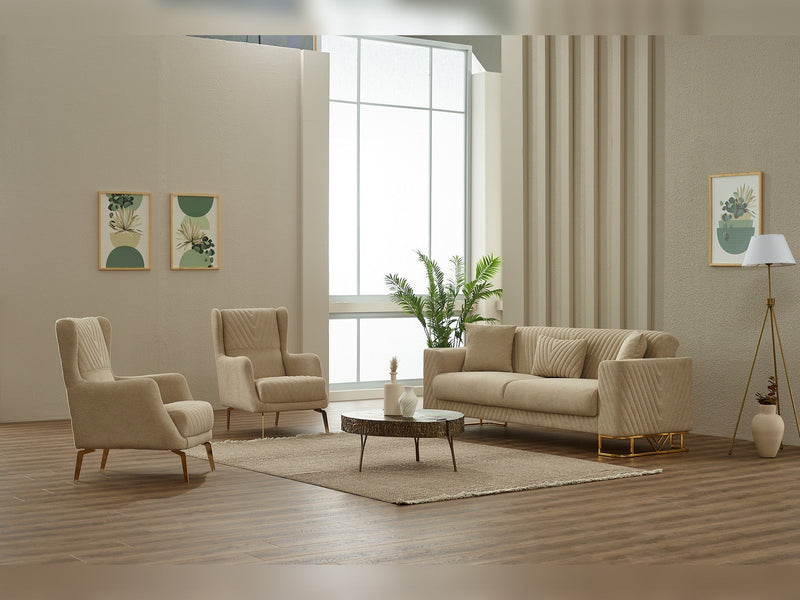 Elegance Convertible Loveseat in Beige - 200-SIM-ELE-GIRNE03-2