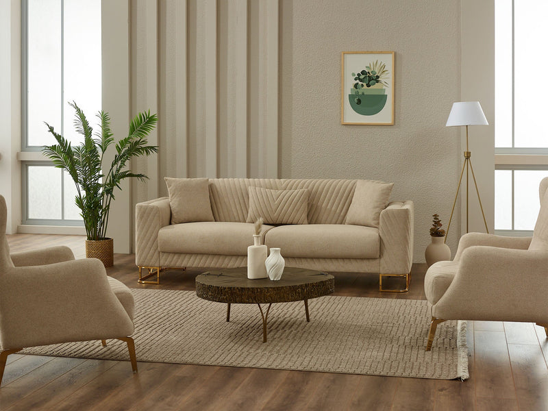 Elegance Convertible Loveseat in Beige - 200-SIM-ELE-GIRNE03-2