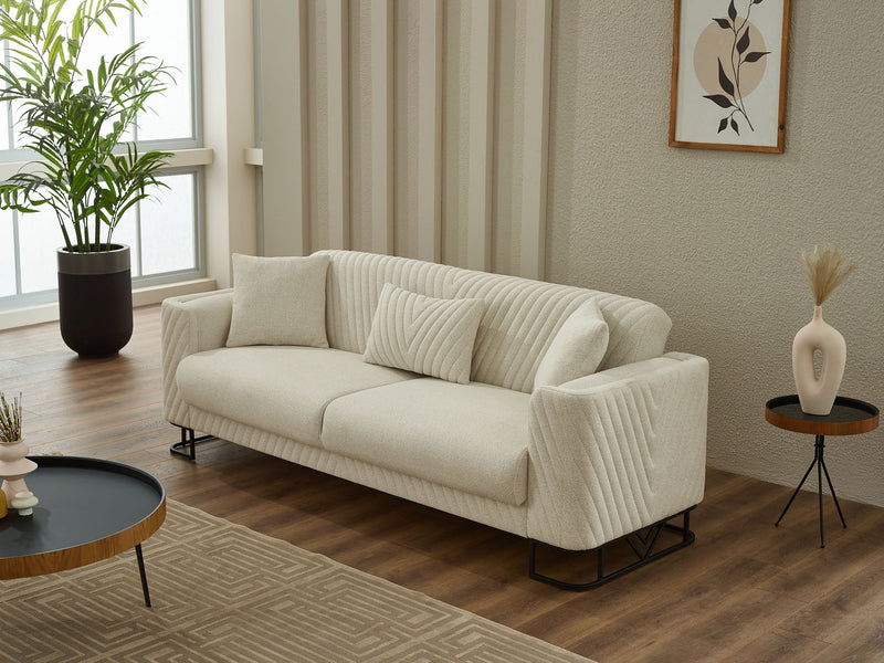 Elegance Convertible Loveseat in White - 200-SIM-ELE-GIRNE01-2