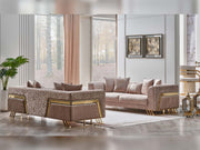 Elegance San 4-pieces (2 Sofa & 2 Chair) Livingroom in Light Grey - Dark Grey - 200-SAN-ELE-LG-DG-3311