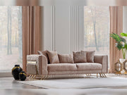Elegance San Stationary Sofa in Beige - 200-SAN-ELE-BEI-3