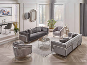 Elegance San Stationary Sofa in Beige - 200-SAN-ELE-BEI-3