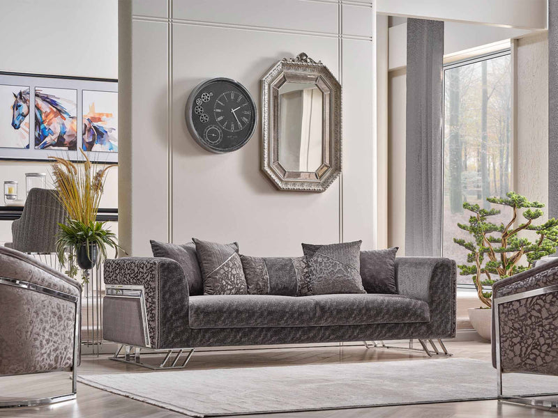 Elegance San Stationary Sofa in Light Grey - 200-SAN-ELE-LG-3