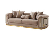 Elegance Stationary Sofa Beige in Beige - 101-ELE-LV260-3