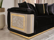 Elegance Stationary Sofa Black in Black - 101-ELE-LV900-3