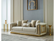 Elegance Stationary Sofa Cream in Cream - 101-ELE-LV938-3