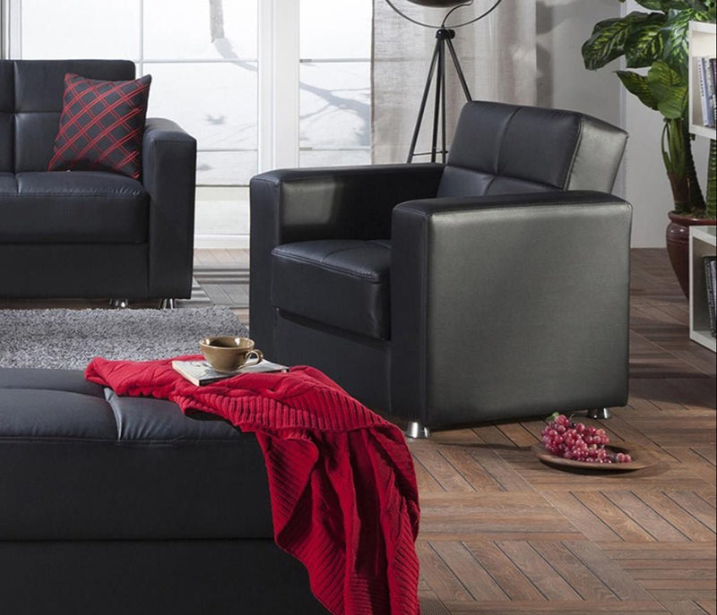 Elegant Armchair (Santa Glory Black) 2 Pieces - DMV FurnitureLiving Room Chair