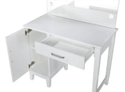 Elijah Vanity Set with Lighting & Stool White and Dark Grey - 931149