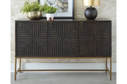 Elinmore Brown/Gold Finish Accent Cabinet - DMV FurnitureCabinet