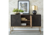 Elinmore Brown/Gold Finish Accent Cabinet - DMV FurnitureCabinet