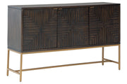 Elinmore Brown/Gold Finish Accent Cabinet - DMV FurnitureCabinet
