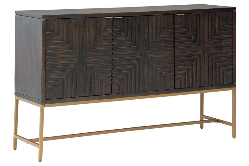 Elinmore Brown/Gold Finish Accent Cabinet - DMV FurnitureCabinet