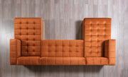 Elisha Orange Velvet Double Chaise 140" Sectional - DMV FurnitureSectional