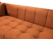 Elisha Orange Velvet Double Chaise 140" Sectional - DMV FurnitureSectional