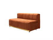 Elisha Orange Velvet Double Chaise 140" Sectional - DMV FurnitureSectional