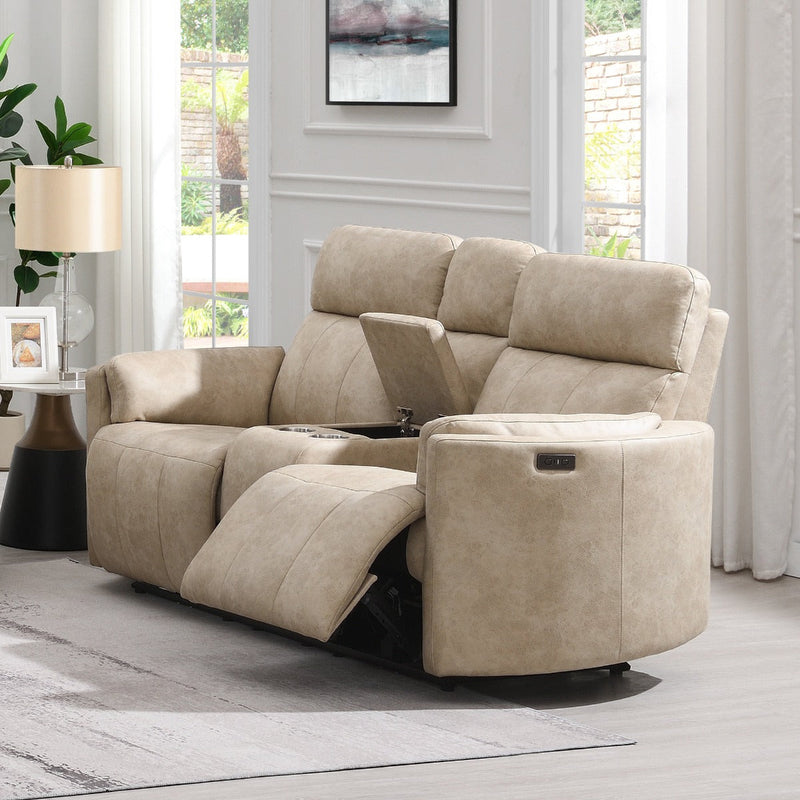 Elison Power Motion Loveseat w/Console & Storage - LV07411