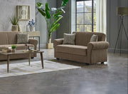 Elita S Love Seat (Koopsi Basic Brown 614) - DMV FurnitureLoveseat