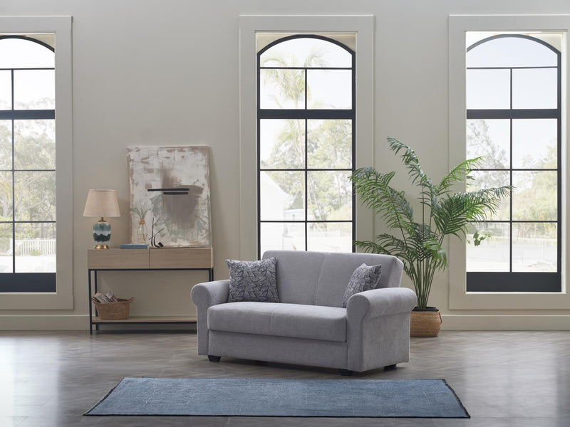 Elita S Love Seat (Koopsi Light Gray) - DMV FurnitureLoveseat
