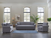 Elita S Love Seat (Koopsi Light Gray) - DMV FurnitureLoveseat