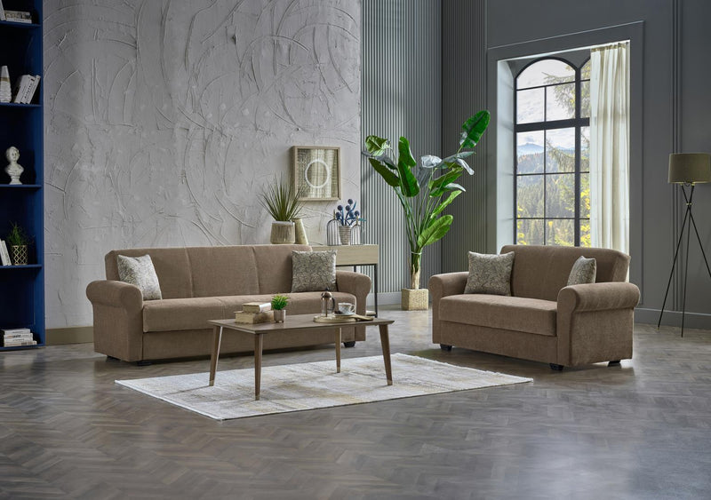 Elita S Sleeper (Koopsi Basic Brown) Living Room Set - DMV FurnitureLiving Room Set
