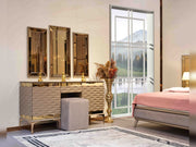 Elite Bedroom (Bed Frame With Headboard & Dresser & Mirror & 2 Nightstand) - King - 120-ELI-KB-SET