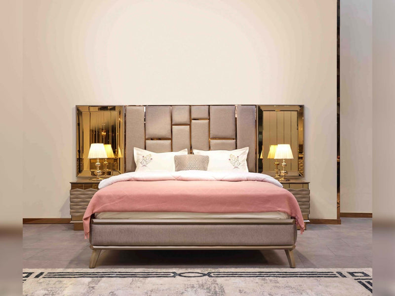 Elite Bedroom (Queen Frame With Headboard & Dresser & 2 Nightstand With Back ) - 120-ELI-SET
