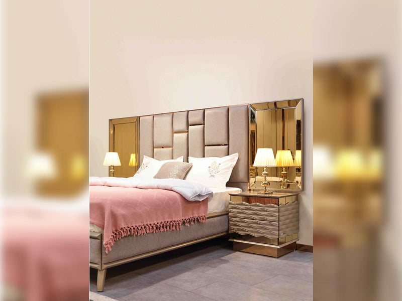 Elite Bedroom (Queen Frame With Headboard & Dresser & 2 Nightstand With Back ) - 120-ELI-SET