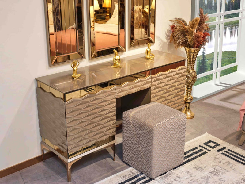 Elite Bedroom (Queen Frame With Headboard & Dresser & 2 Nightstand With Back ) - 120-ELI-SET