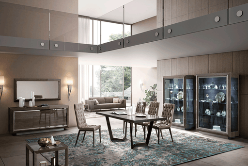 Elite Dining Room Brown  Silver Birch Set - DMV Furniture