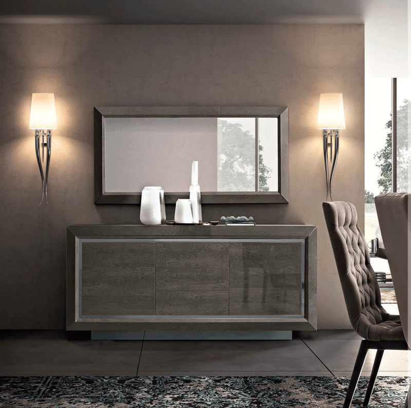 Elite Dining Room Brown  Silver Birch Set - DMV Furniture