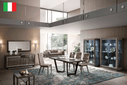 Elite Dining Room Brown  Silver Birch SET - p9876