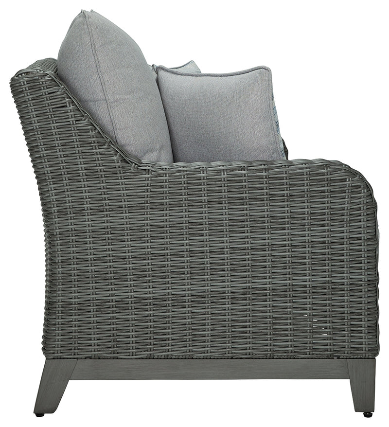 Elite Park Outdoor Loveseat with Cushion - P518-835 - DMV Furniture