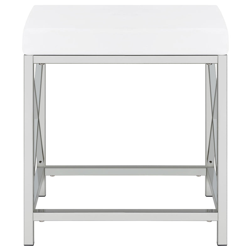 Eliza Vanity Set with Lighting & Stool White and Chrome - 936164