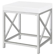 Eliza Vanity Set with Lighting & Stool White and Chrome - 936164