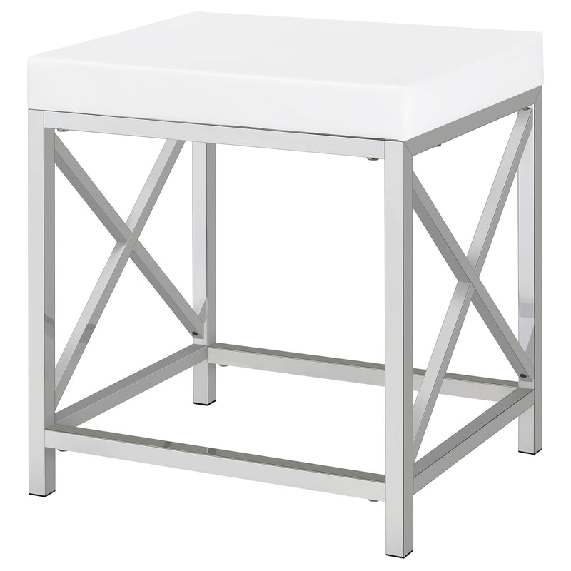 Eliza Vanity Set with Lighting & Stool White and Chrome - 936164