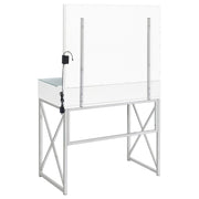 Eliza Vanity Set with Lighting & Stool White and Chrome - 936164