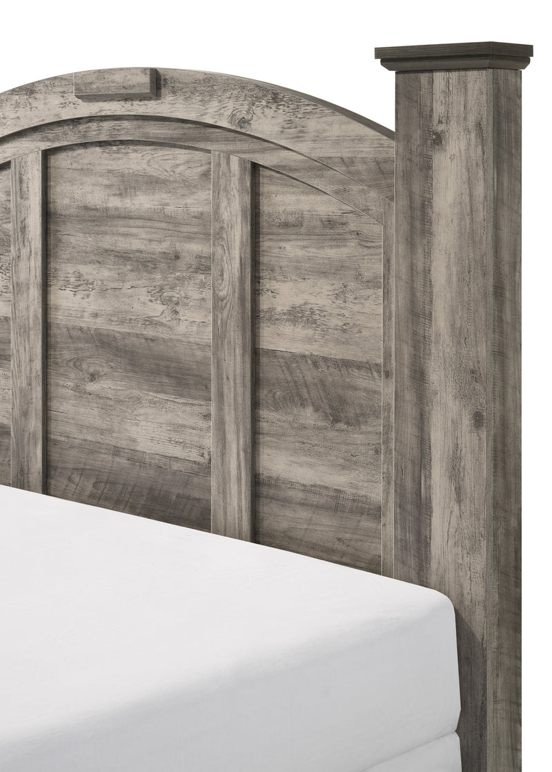 Ella - Mae Beige/Brown King Poster Bed - DMV FurnitureKing Bed