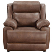Ellington Upholstered Padded Arm Accent Chair Dark Brown - 508283