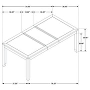 Elodie 5-piece Rectangular Extension Leaf Dining Set Black - 121221-S5