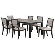 Elodie 7-piece Rectangular Extension Leaf Dining Set Black - 121221-S7