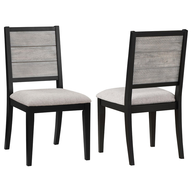 Elodie Wood Dining Side Chair Grey and Black (Set of 2) - 121222