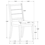 Elodie Wood Dining Side Chair Grey and Black (Set of 2) - 121222