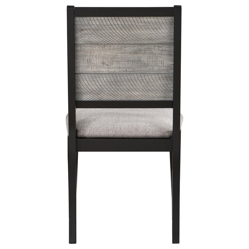 Elodie Wood Dining Side Chair Grey and Black (Set of 2) - 121222